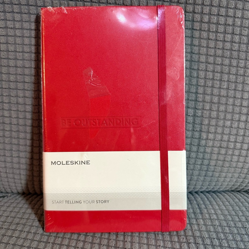 Brand New Moleskine Notebook Custom Edition with “ Be Outstanding “ in Red